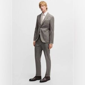 Pre-loved Hugo Boss SLIM-FIT SUIT IN MICRO-PATTERNED STRETCH CLOTH size 42 R